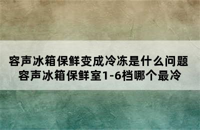 容声冰箱保鲜变成冷冻是什么问题 容声冰箱保鲜室1-6档哪个最冷